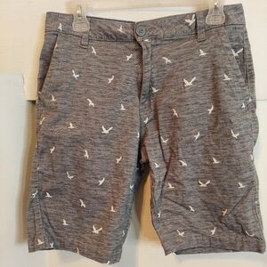 Company 81 Mens 30 Cargo Shorts  Pockets Zipper Stretch Adult Gray Casual